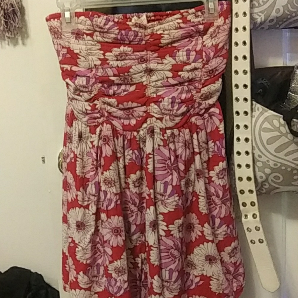 Floral tube top dress